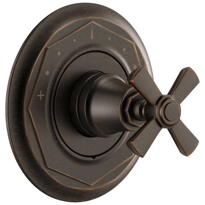 BRIZO Rook Sensori Thermostatic Valve Trim - Cross — Venetian Bronze