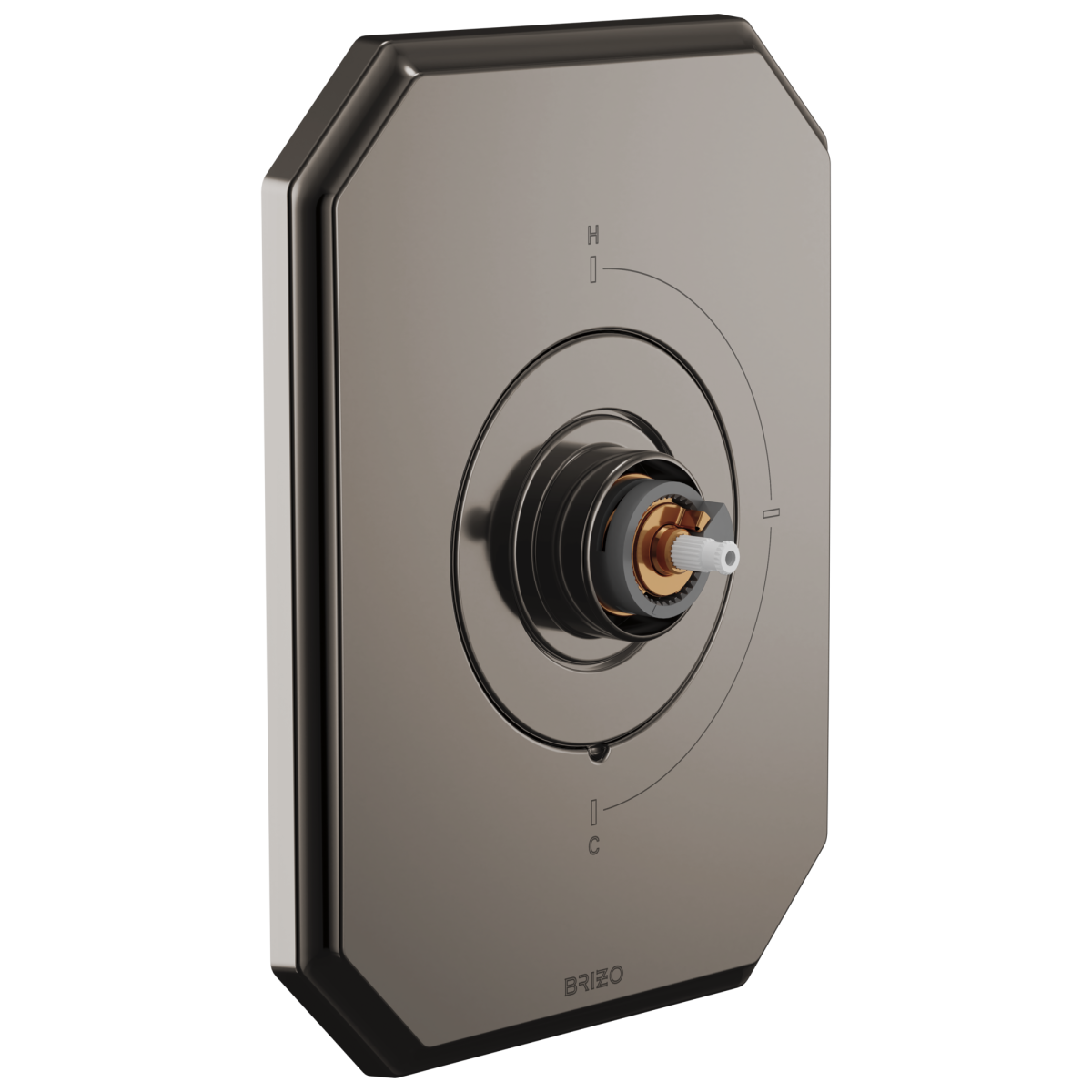BRIZO Beauclere Sensori Thermostatic Valve Trim - Less Handle — Brilliance Black Onyx