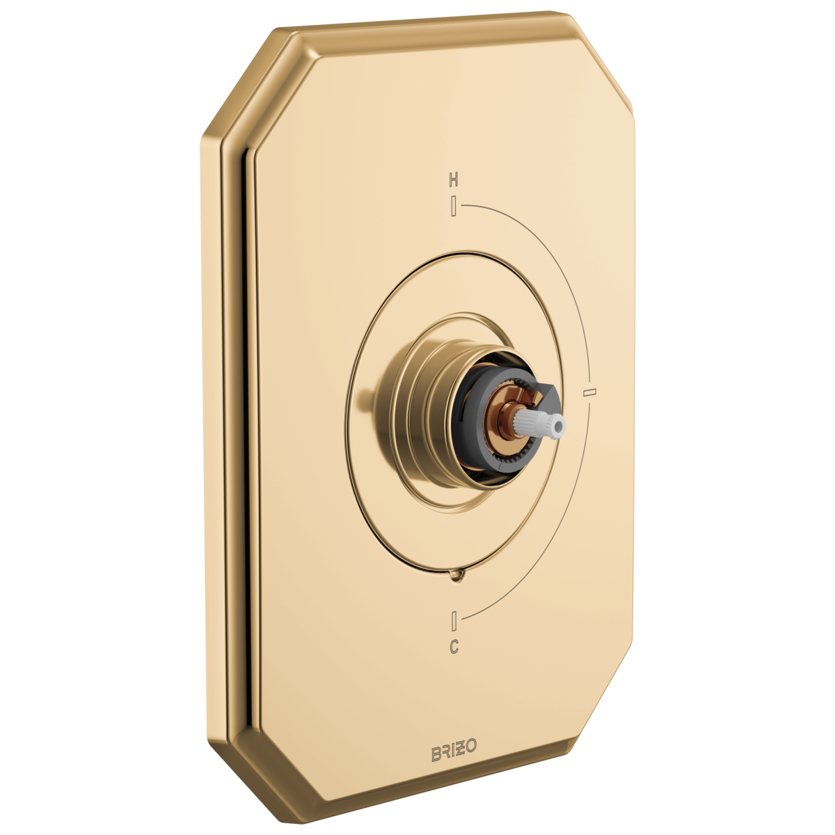BRIZO Beauclere Sensori Thermostatic Valve Trim - Less Handle — Polished Gold