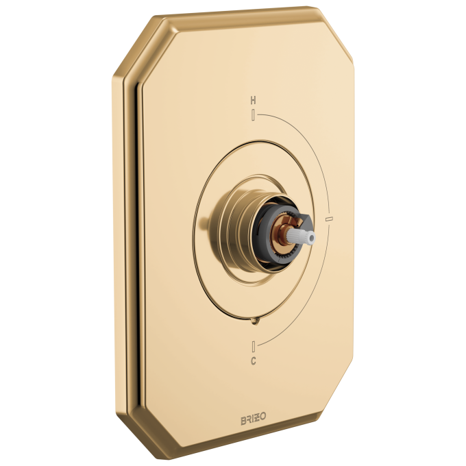 BRIZO Beauclere Sensori Thermostatic Valve Trim - Less Handle — Polished Gold
