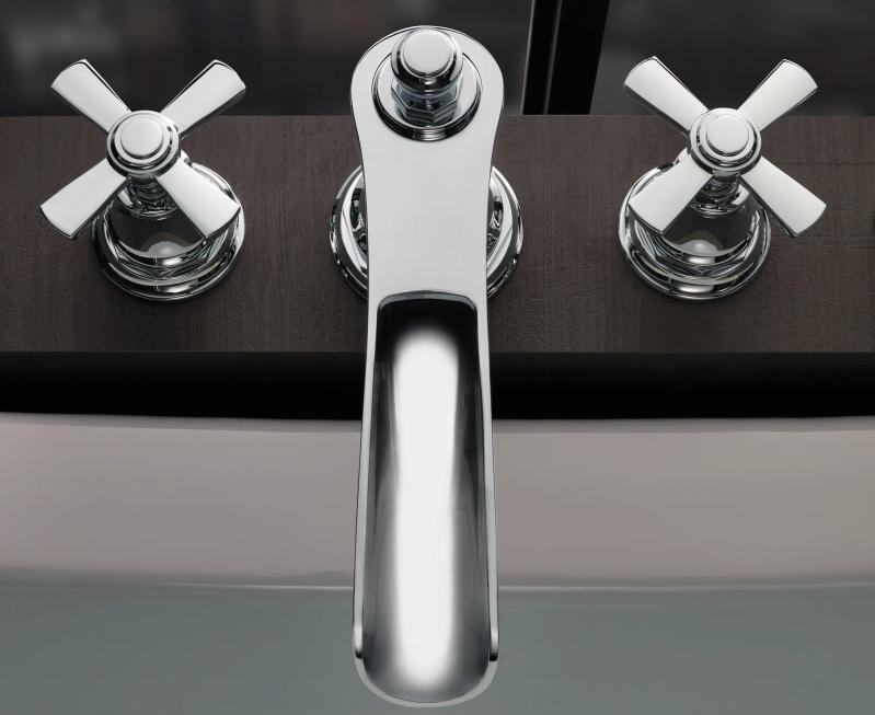 BRIZO Rook Roman Tub Faucet Cross Handle Kit — Chrome