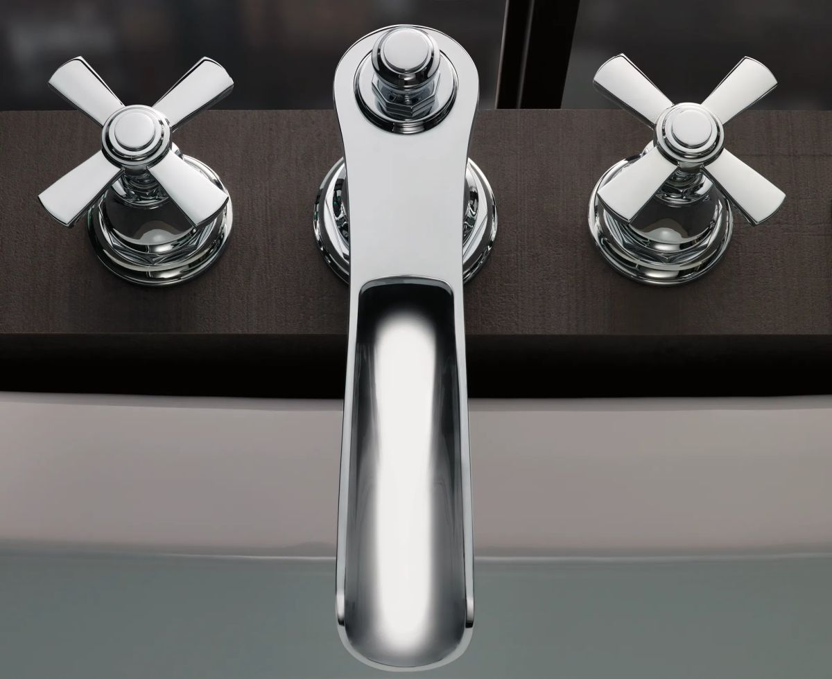 BRIZO Rook Roman Tub Trim with Hand Shower - Less Handles — Chrome