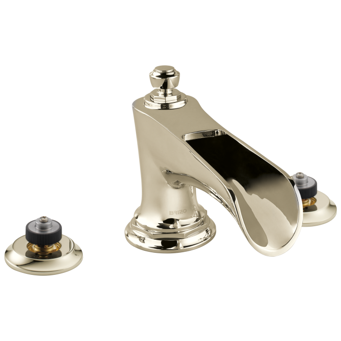 BRIZO Rook Roman Tub with Channel Spout - Less Handles — Polished Nickel