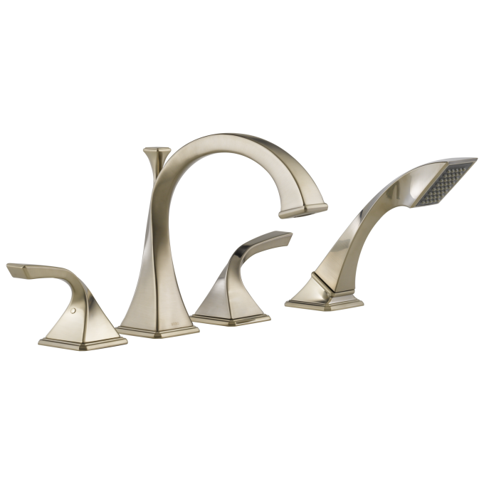 BRIZO Virage Roman Tub Faucet with Hand Shower — Brushed Nickel