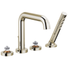 BRIZO Litze Roman Tub with Handshower - Less Handles — Polished Nickel