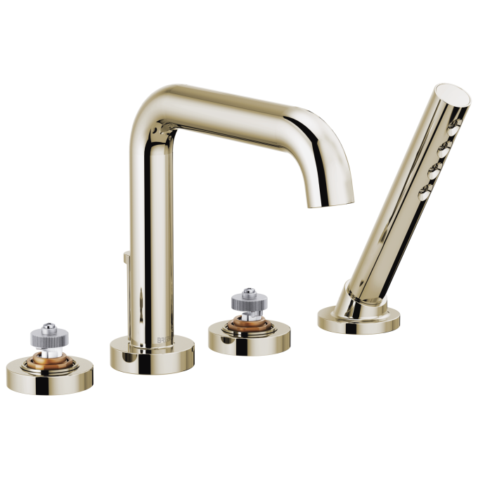 BRIZO Litze Roman Tub with Handshower - Less Handles — Polished Nickel