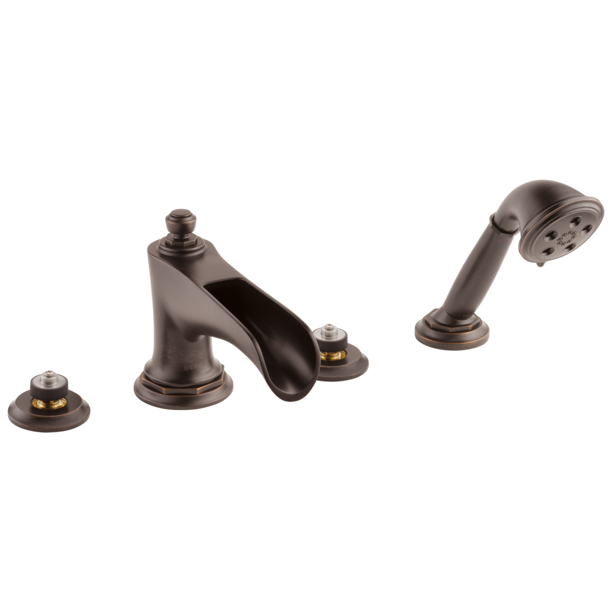 BRIZO Rook Roman Tub Trim with Hand Shower - Less Handles — Venetian Bronze
