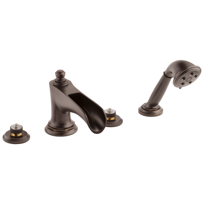 BRIZO Rook Roman Tub Trim with Hand Shower - Less Handles — Venetian Bronze