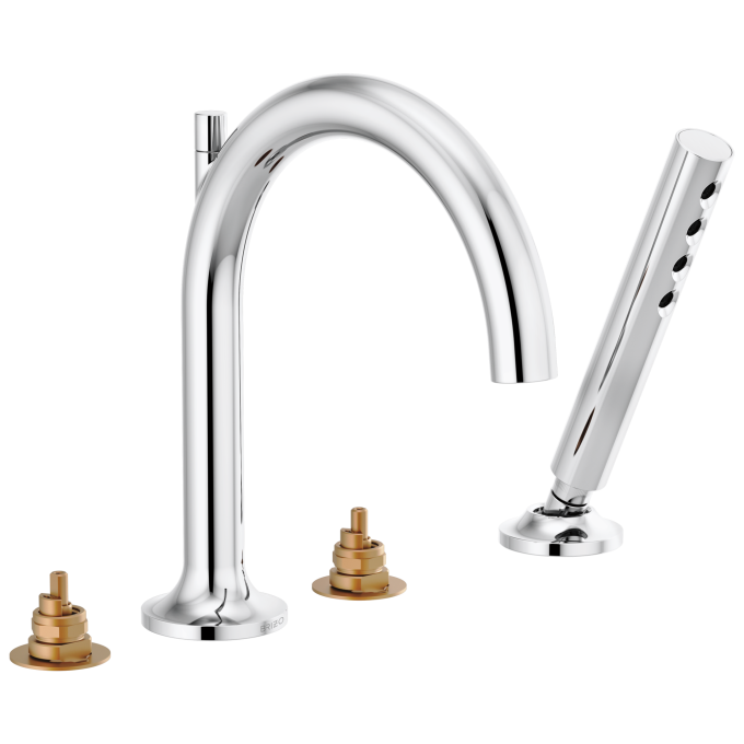 BRIZO Odin Roman Tub Faucet with Handshower - Less Handles — Chrome