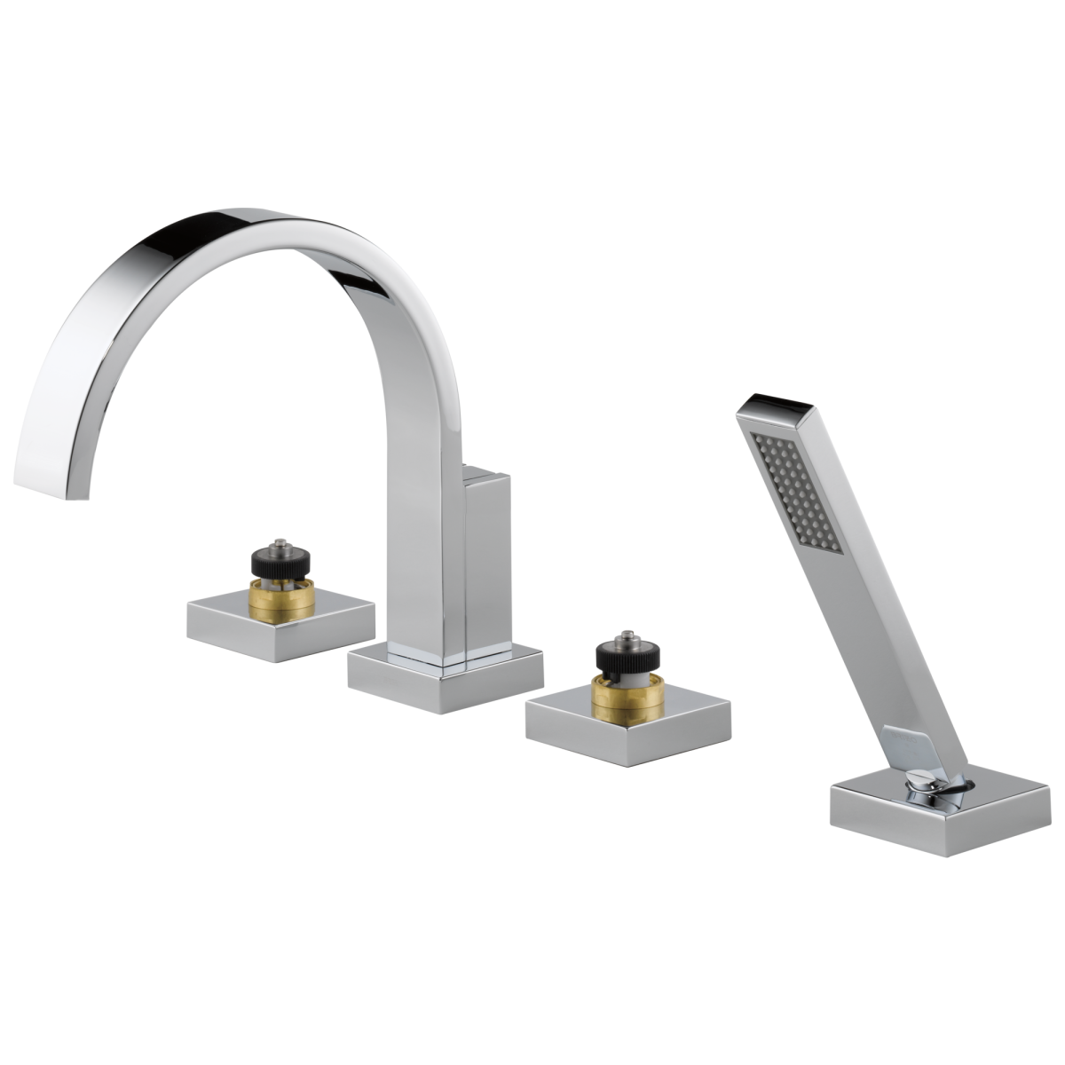 BRIZO Siderna Roman Tub Faucet with Hand Shower - Less Handles — Chrome