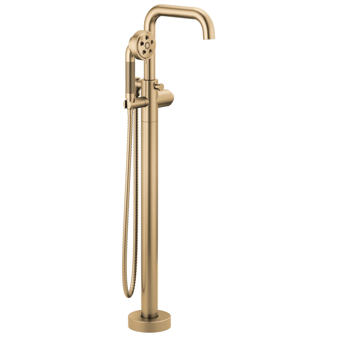 BRIZO Litze Single-Handle Freestanding Tub Filler - Less Handle — Luxe Gold