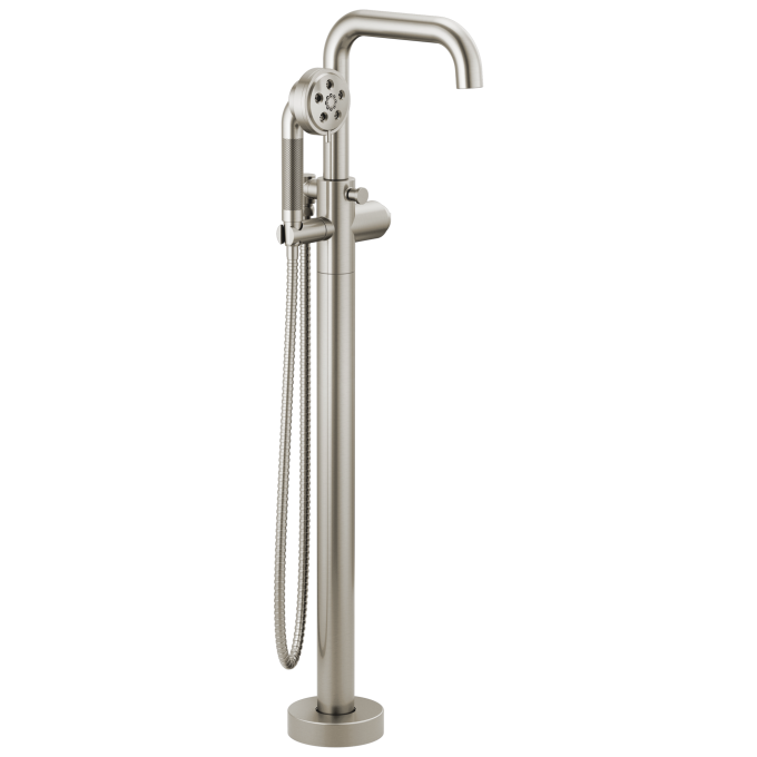 BRIZO Litze Single-Handle Freestanding Tub Filler - Less Handle — Luxe Nickel