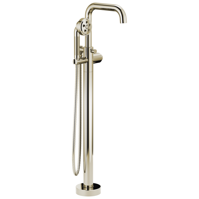 BRIZO Litze Single-Handle Freestanding Tub Filler - Less Handle — Polished Nickel