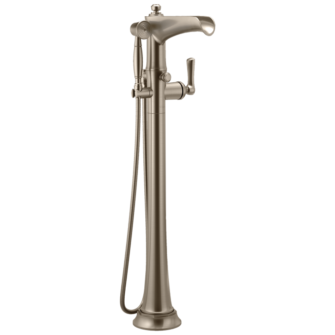BRIZO Rook Freestanding Floor Mount Tub Filler — Luxe Nickel