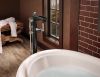 BRIZO Rook Freestanding Floor Mount Tub Filler — Luxe Nickel  /Matte Black