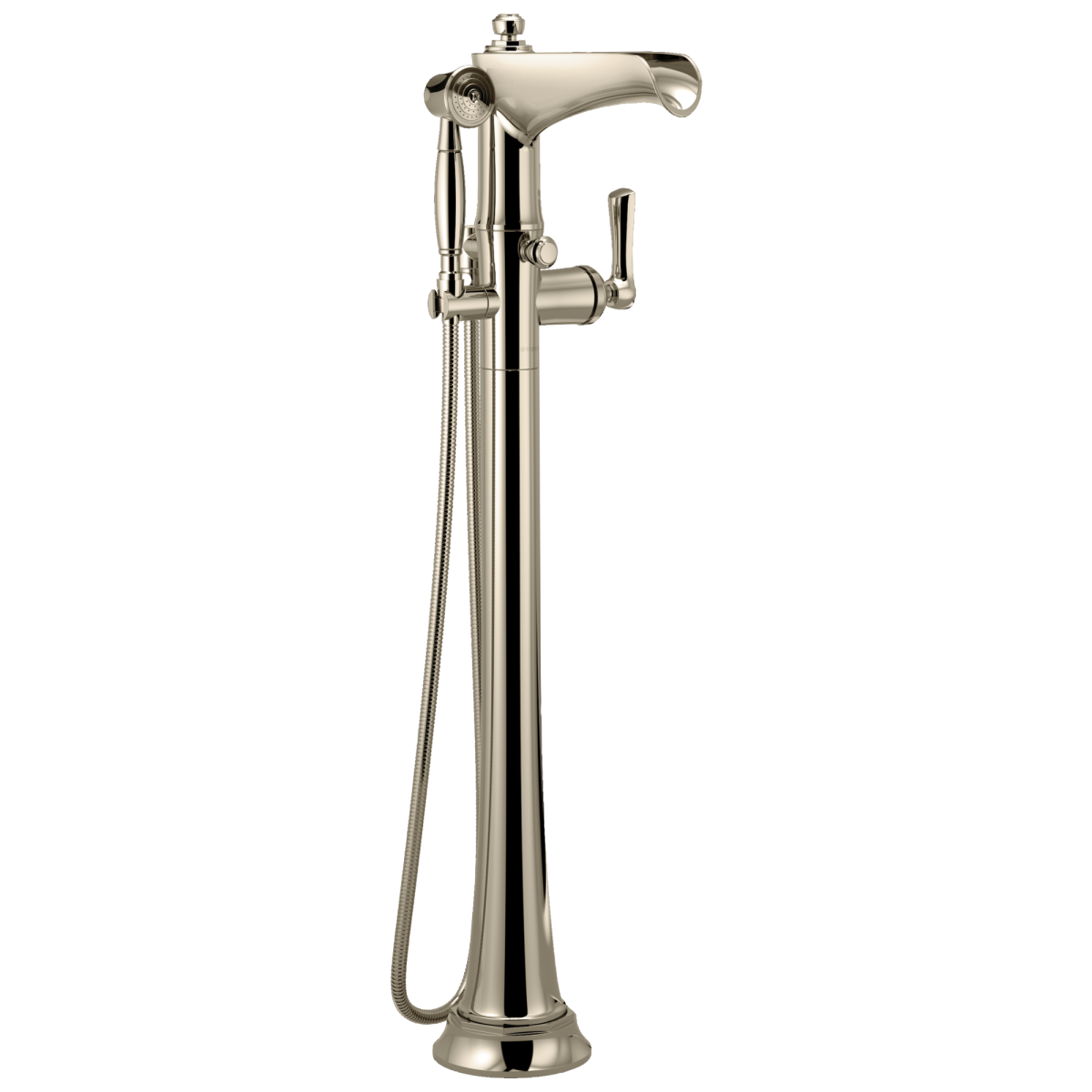 BRIZO Rook Freestanding Floor Mount Tub Filler — Polished Nickel