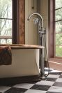 BRIZO Beauclere Single-Handle Freestanding Tub Filler - Less Handle — Brilliance Black Onyx