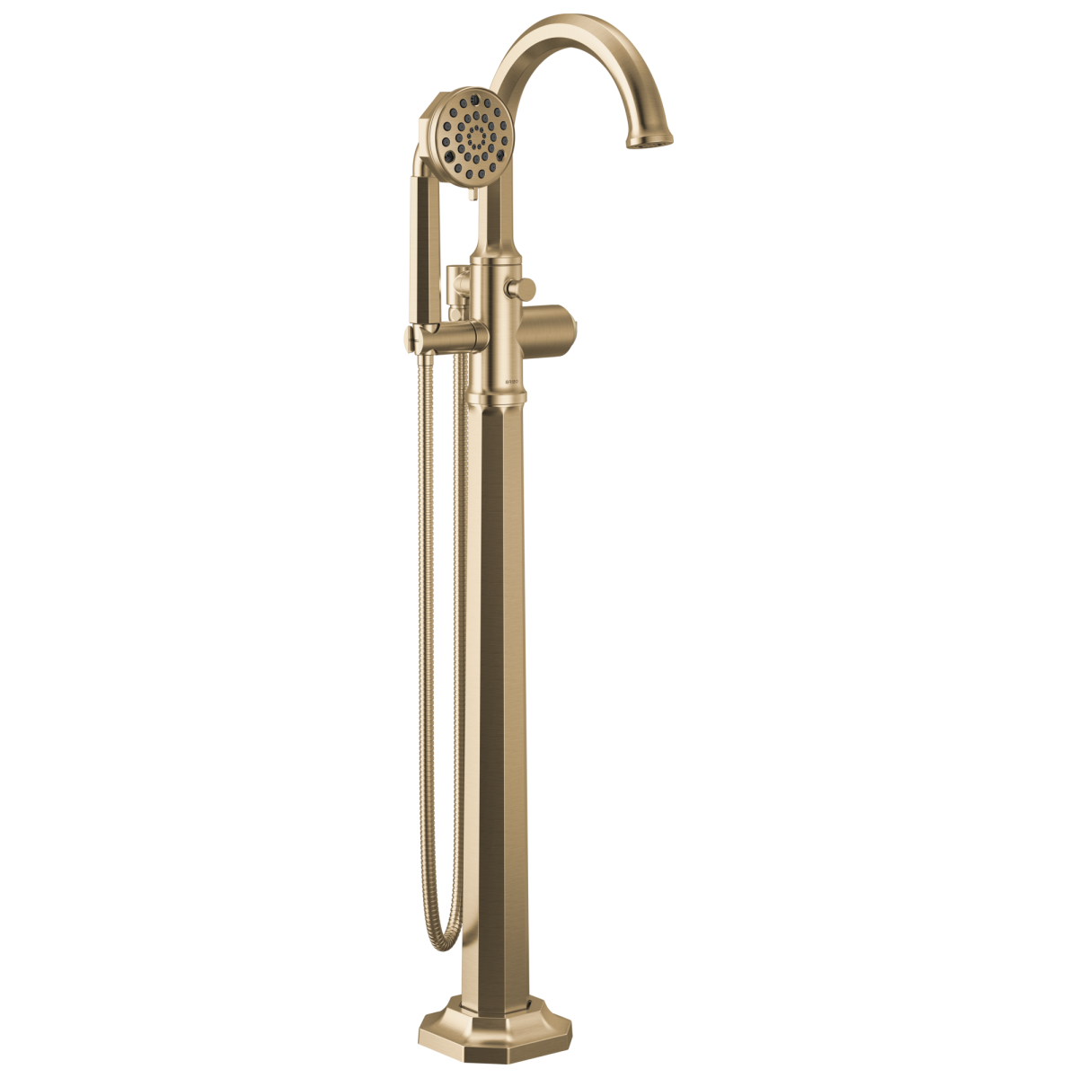BRIZO Beauclere Single-Handle Freestanding Tub Filler - Less Handle — Luxe Gold
