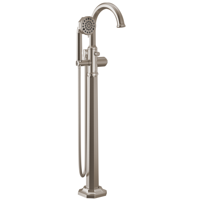 BRIZO Beauclere Single-Handle Freestanding Tub Filler - Less Handle — Luxe Nickel