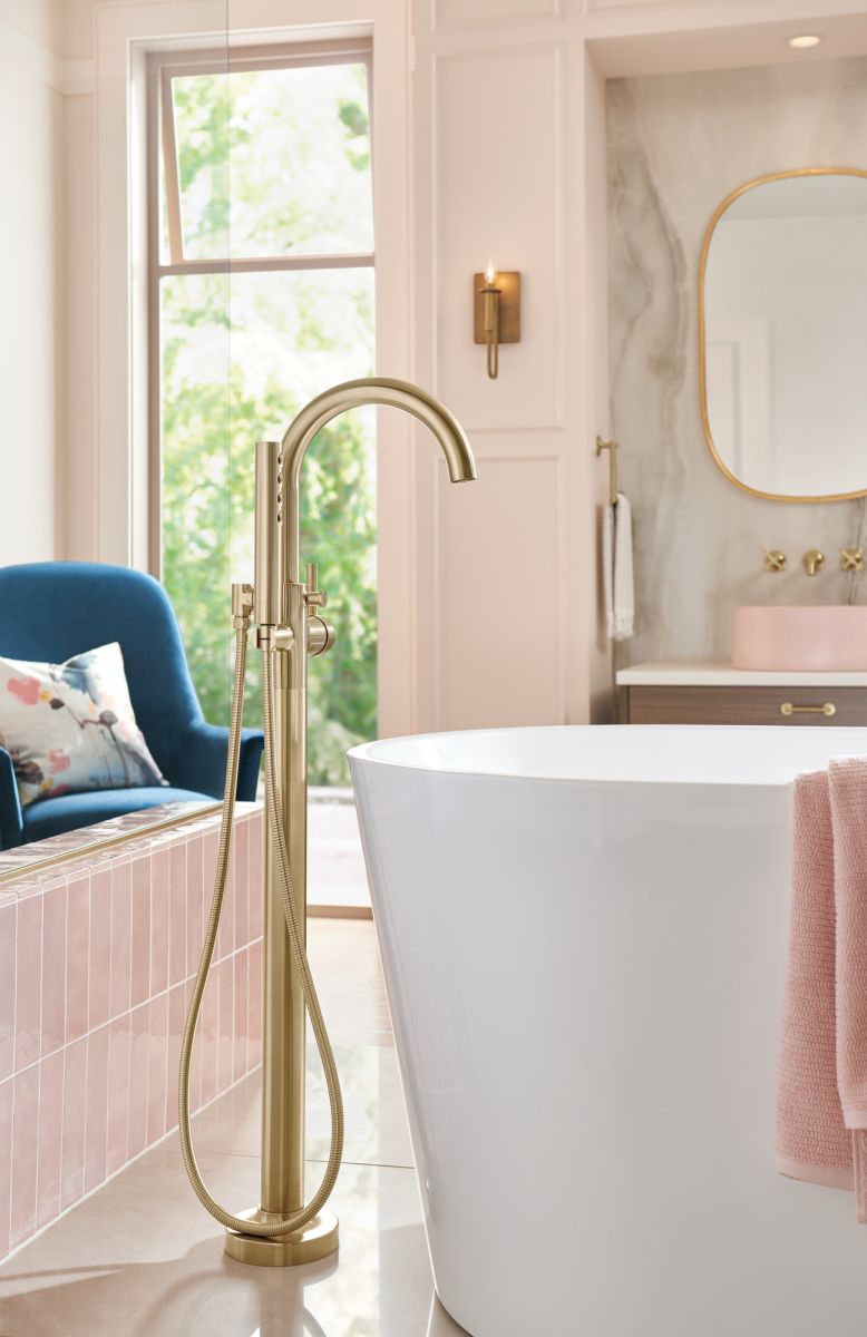 BRIZO Odin Single-Handle Freestanding Tub Filler — Luxe Gold
