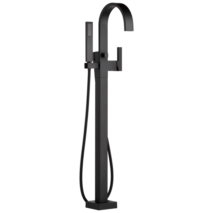 BRIZO Siderna Single-Handle Freestanding Tub Filler — Matte Black