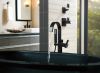 BRIZO Siderna Single-Handle Freestanding Tub Filler — Matte Black
