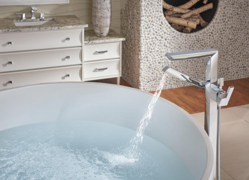 BRIZO Vettis Widespread Lavatory Faucet With Open-Flow Spout 1.2 GPM — Chrome