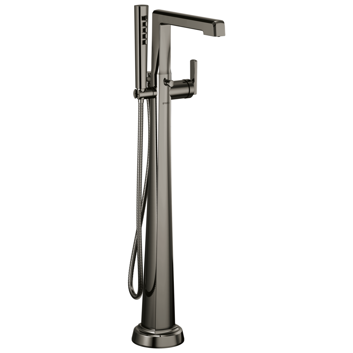 BRIZO Levoir Single-Handle Floor Mount Tub Filler — Brilliance Black Onyx