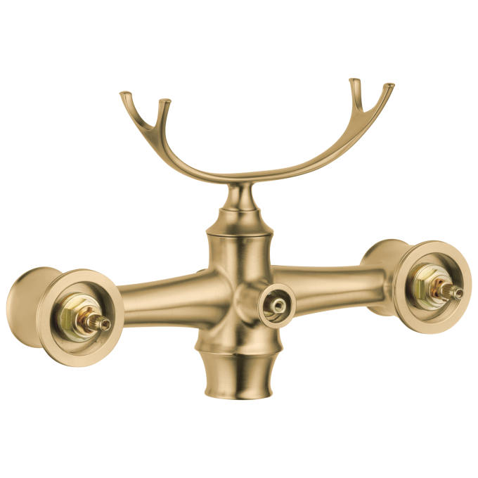BRIZO Traditional Two-Handle Freestanding Tub Filler Body Assembly Trim - Less Handles — Luxe Gold