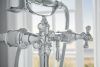 BRIZO Traditional Floor Mount Tub Filler Risers — Chrome