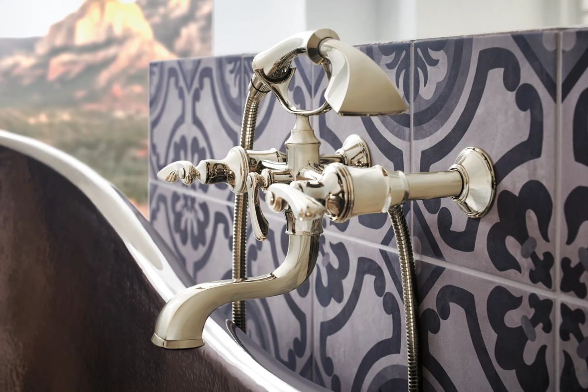 BRIZO Traditional Two-Handle Freestanding Tub Filler Body Assembly Trim - Less Handles — Polished Nickel