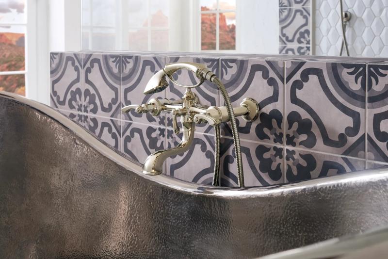 BRIZO Traditional WALL MOUNT TUB FILLER UNIONS — Polished Nickel