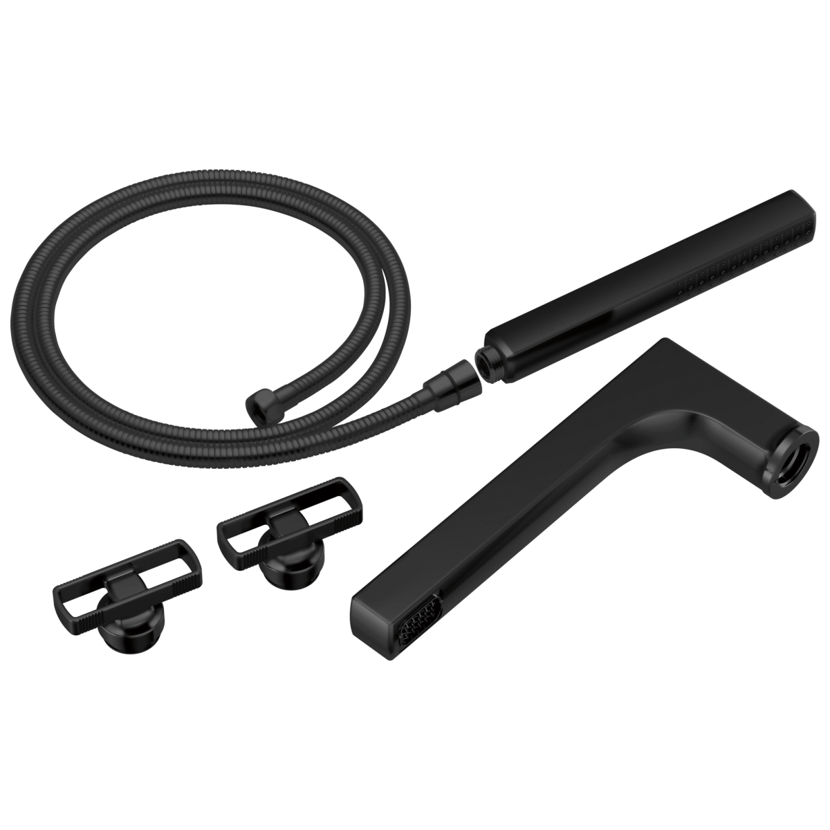 BRIZO Kintsu Two-Handle Tub Filler Trim Kit with Knob Handles — Matte Black