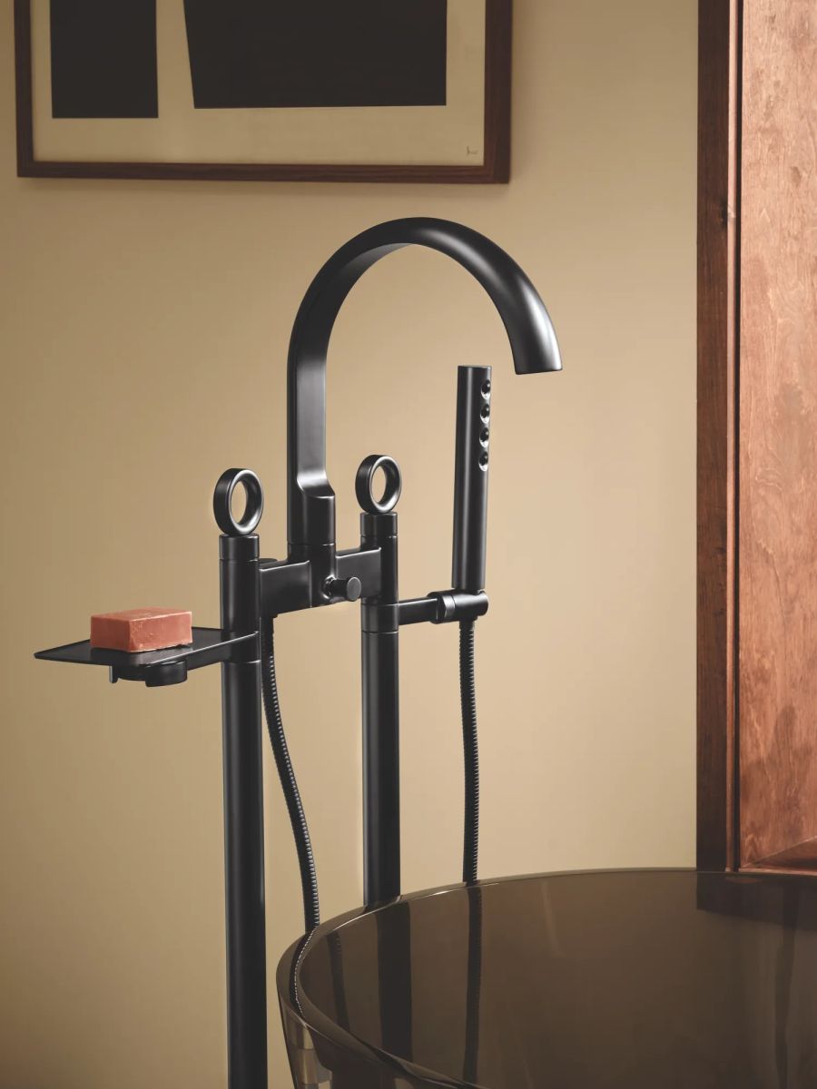 BRIZO Kintsu Two-Handle Tub Filler Body Assembly - Less Handles — Matte Black