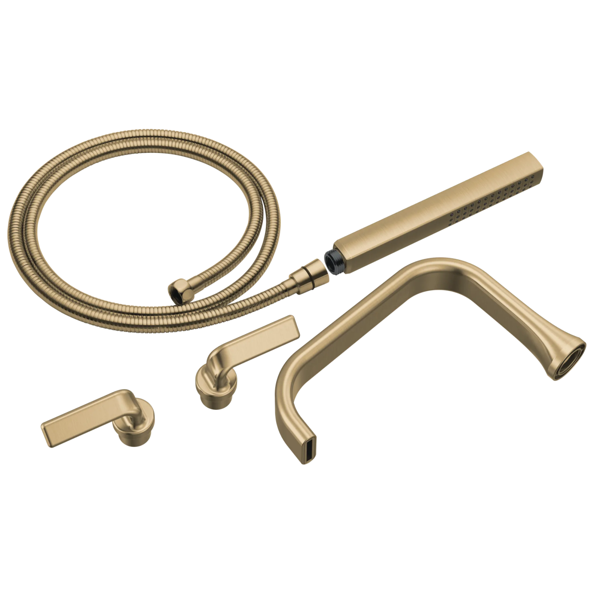 BRIZO Allaria Two-Handle Tub Filler Trim Kit with Twist Lever Handles — Luxe Gold