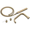 BRIZO Allaria Two-Handle Tub Filler Trim Kit with Lever Handles — Luxe Gold / Clear Acrylic