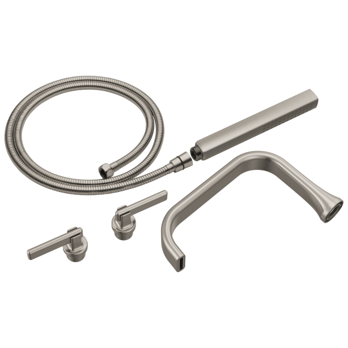 BRIZO Allaria Two-Handle Tub Filler Trim Kit with Lever Handles — Luxe Nickel