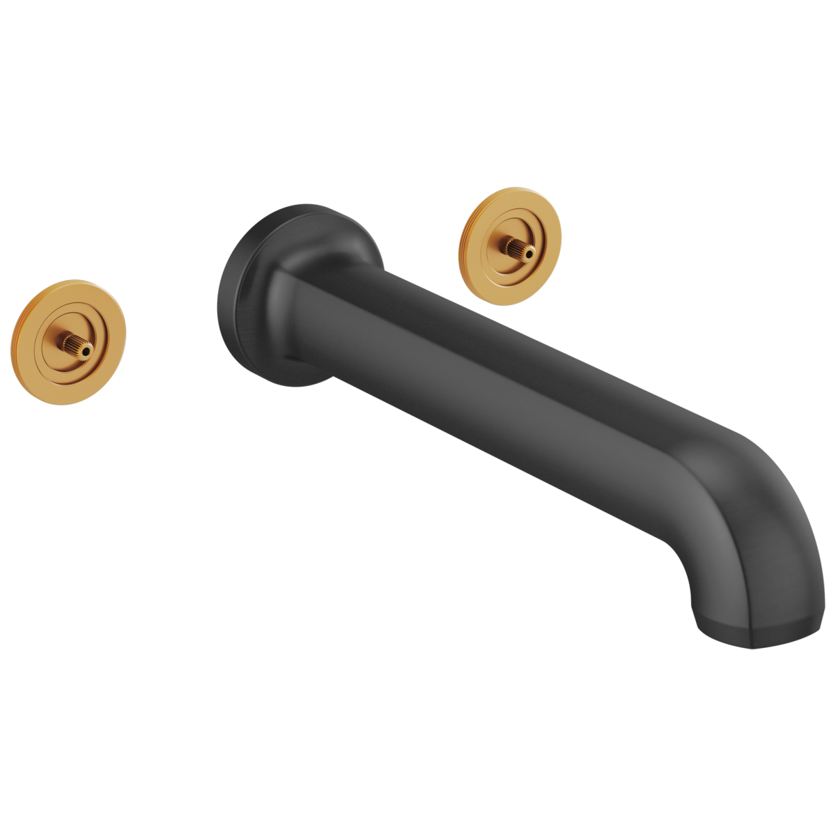 BRIZO Kintsu Two-Handle Wall Mount Tub Filler - Less Handles — Matte Black