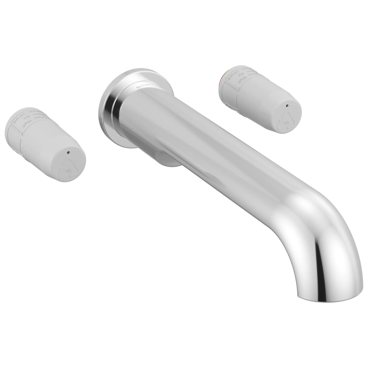 BRIZO Roccesco Two Handle Wall Mount Tub Filler - Less Handles — Chrome