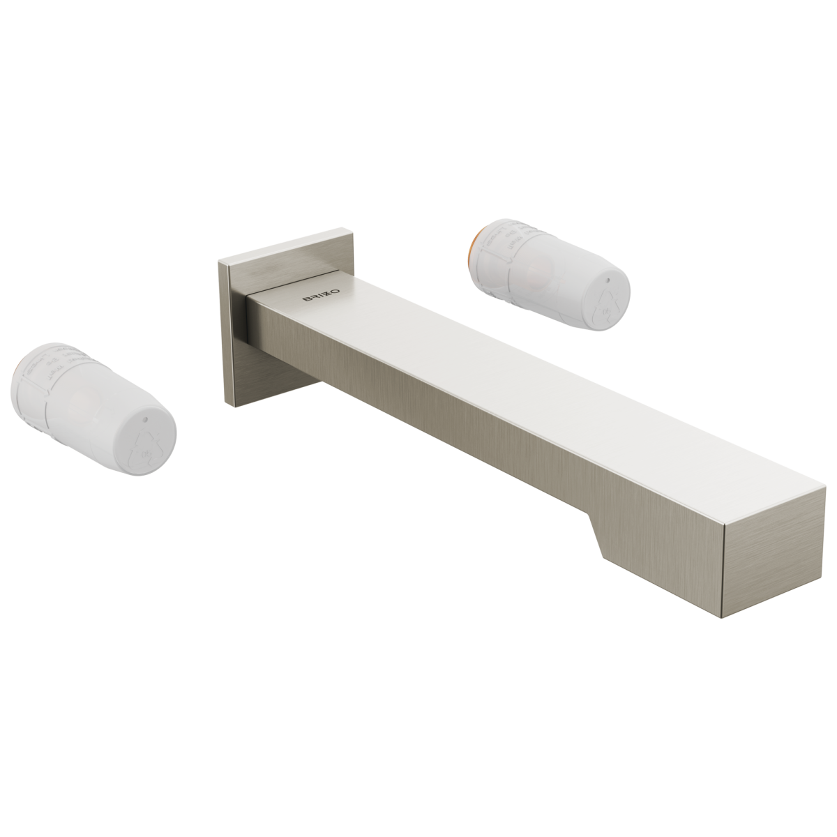 BRIZO Frank Lloyd Wright Two-Handle Wall Mount Tub Filler - Less Handles — Luxe Nickel