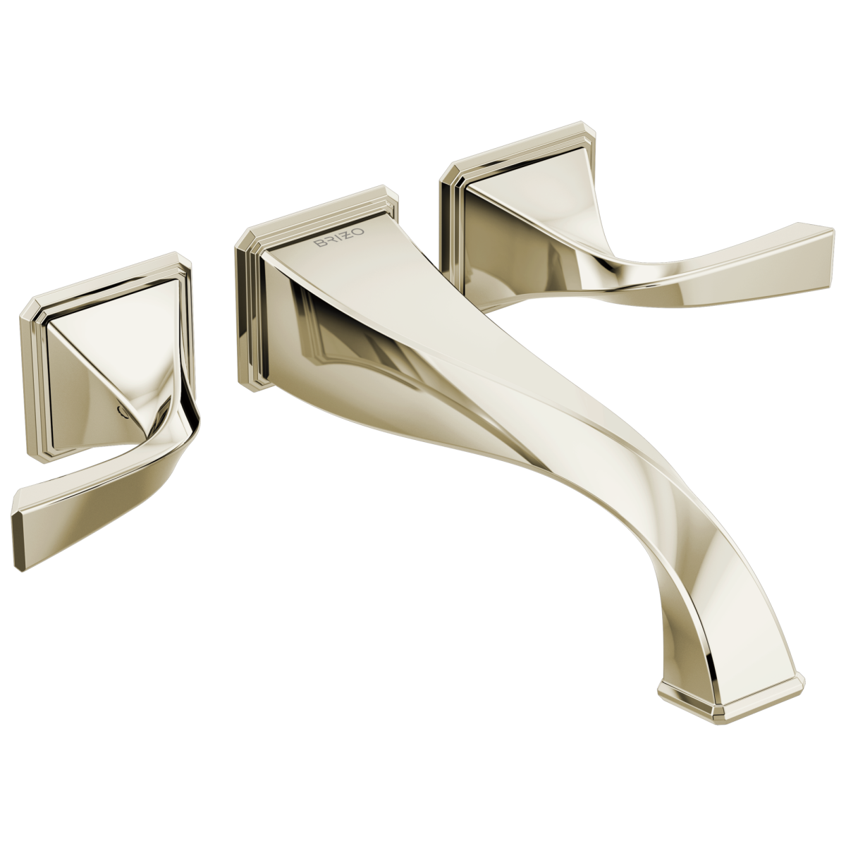 BRIZO Virage Two-Handle Wall Mount Tub Filler — Polished Nickel