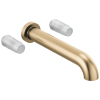 BRIZO Litze Two-Handle Wall Mount Tub Filler - Less Handles — Luxe Gold