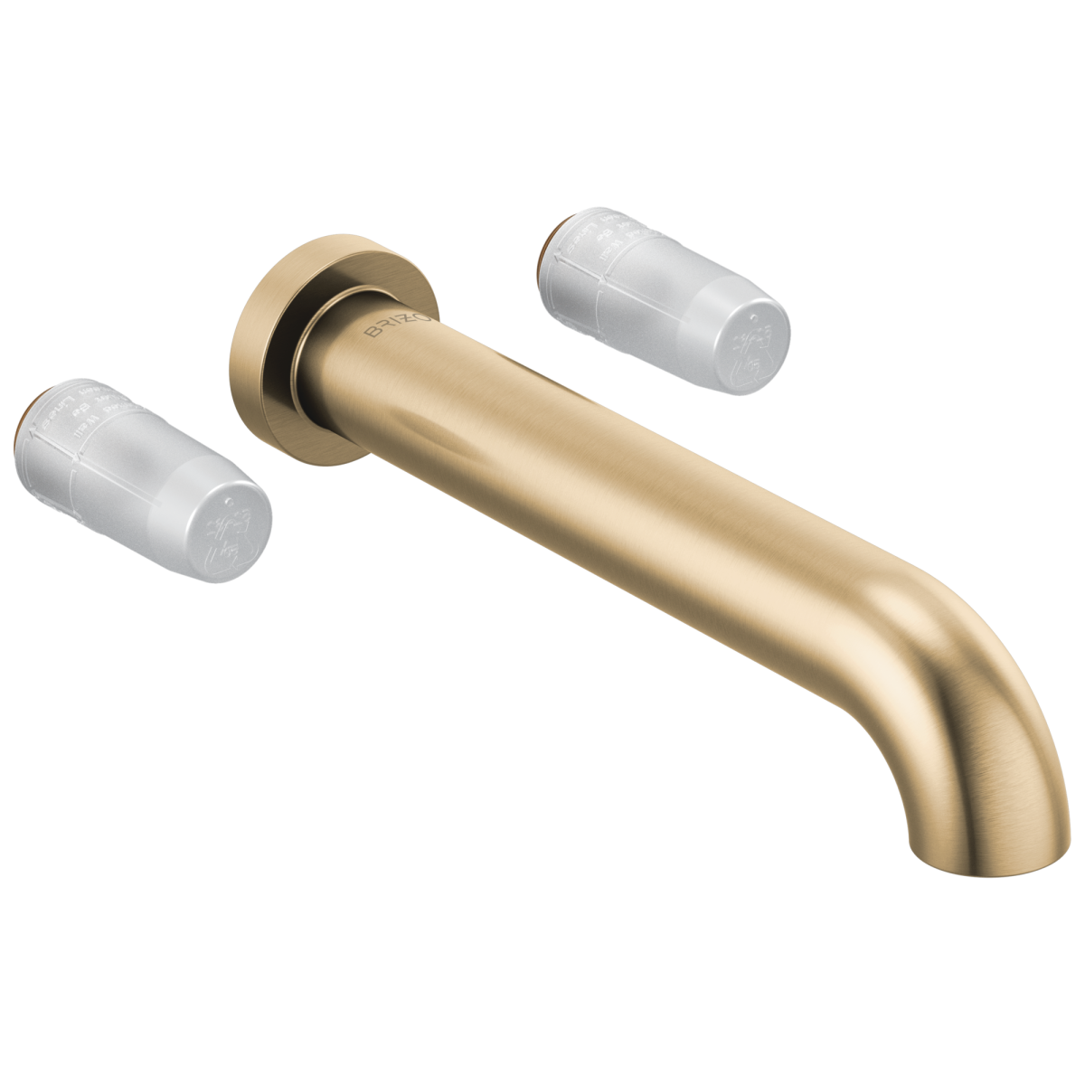 BRIZO Litze Two-Handle Wall Mount Tub Filler - Less Handles — Luxe Gold