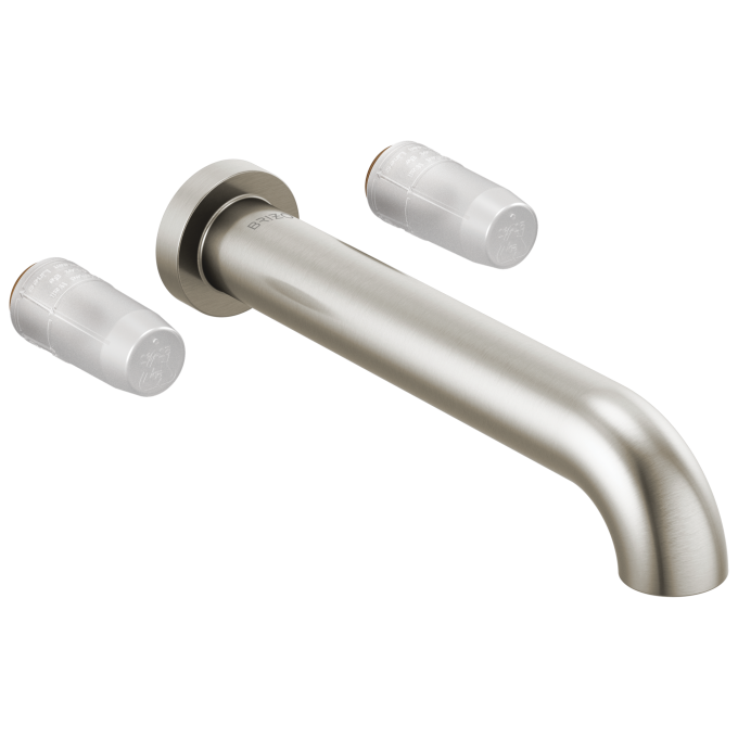 BRIZO Litze Two-Handle Wall Mount Tub Filler - Less Handles — Luxe Nickel