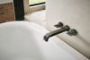 BRIZO Allaria Two-Handle Wall Mount Tub Filler - Less Handles — Brilliance Black Onyx