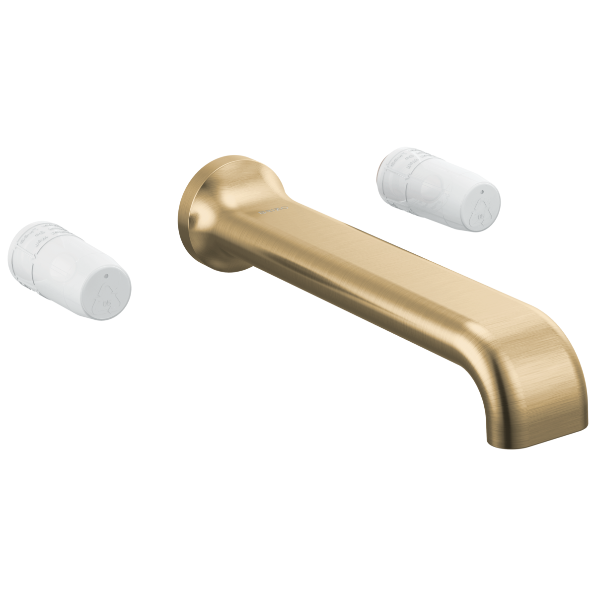 BRIZO Allaria Two-Handle Wall Mount Tub Filler - Less Handles — Luxe Gold