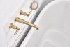 BRIZO Invari Two-Handle Wall Mount Tub Filler Lever Handle Kit — Luxe Gold