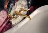 BRIZO Invari Two-Handle Wall Mount Tub Filler Lever Handle Kit — Polished Gold