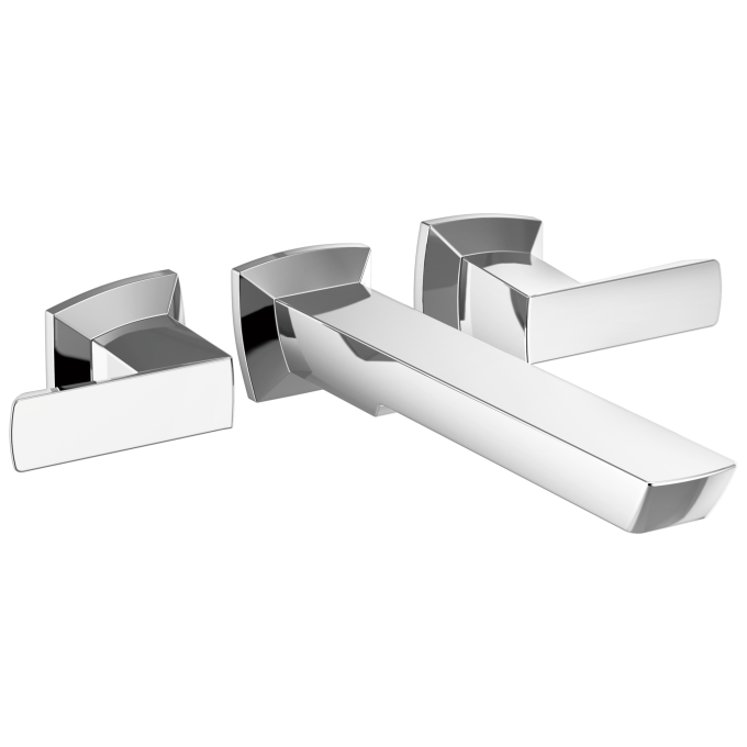 BRIZO Vettis Two-Handle Wall Mount Tub Filler — Chrome