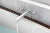 BRIZO Levoir Two-Handle Wall Mount Tub Filler - Less Handles — Chrome